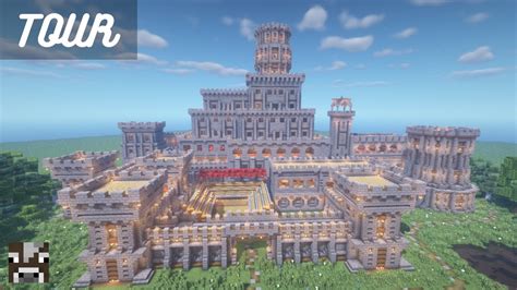 Minecraft GIANT MEDIEVAL CASTLE TOUR - YouTube