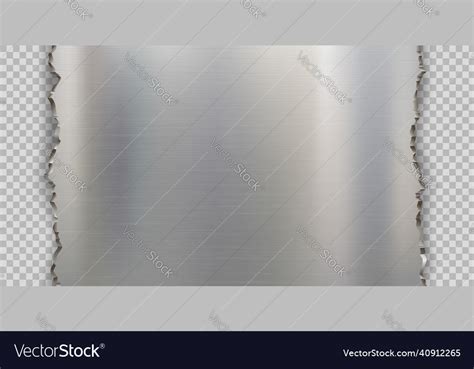 Brushed metal plate steel texture isolated Vector Image