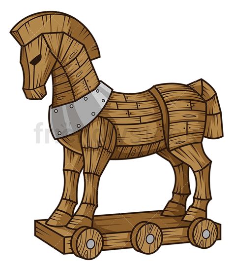 Trojan Horse Cartoon Clipart Vector - FriendlyStock