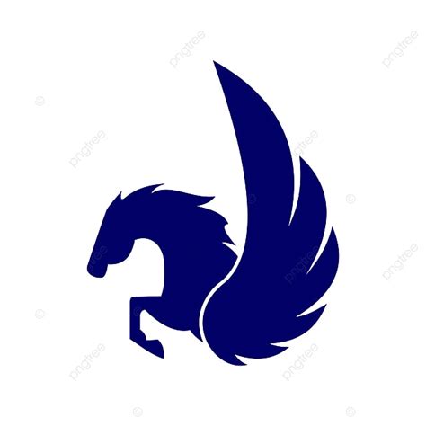 Unicorn Pegasus Silhouette Transparent Background, Pegasus Blue Concept ...