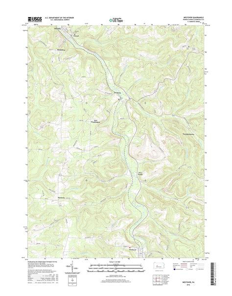 MyTopo Westover, Pennsylvania USGS Quad Topo Map