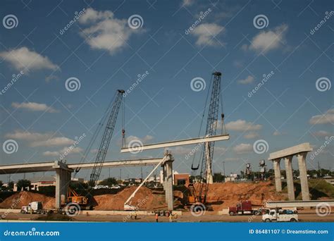 Interstate 69 Bridge Construction Near Houston, Texas Editorial ...