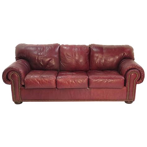 1980s Leather Sleeper Sofa For Sale at 1stdibs