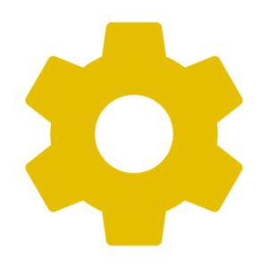 Icône de configuration jaune