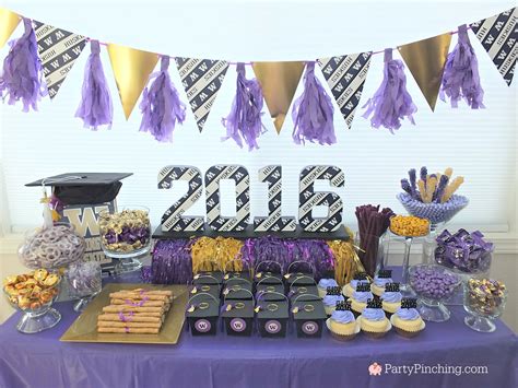 college graduation party, college graduation dessert table, college ...