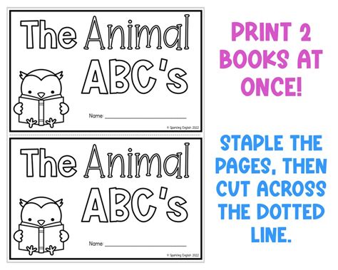 The Animal Abc's Animal Alphabet Book Alphabet Handwriting and Coloring for Pre-k and ...