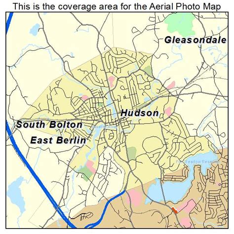 Aerial Photography Map of Hudson, MA Massachusetts