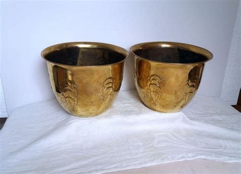 RIO Tiel Holland - Planter (2) - Art Deco - Brass - Catawiki