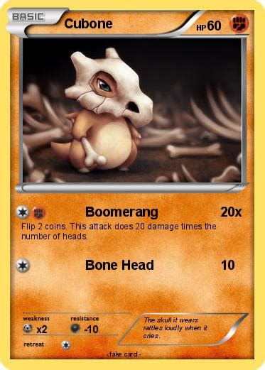 Pokémon Cubone 134 134 - Boomerang - My Pokemon Card