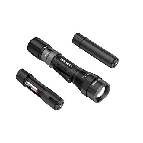 Husky 1200 Lumens Dual Power LED Rechargeable Focusing Flashlight with ...