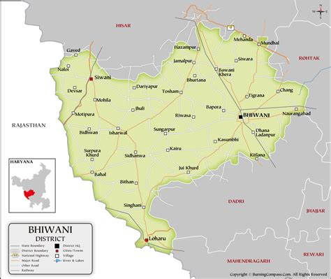 Bhiwani District Map HD