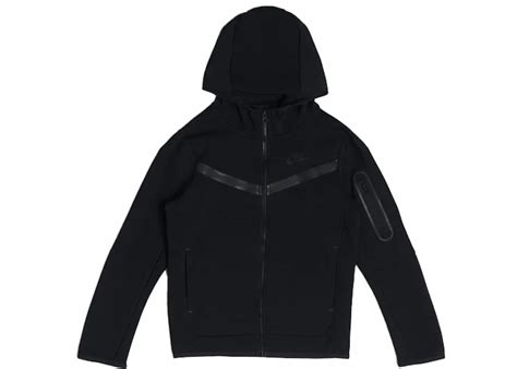 Nike Sportswear Kids' Tech Fleece Full-Zip Hoodie (Plus Size) Black ...