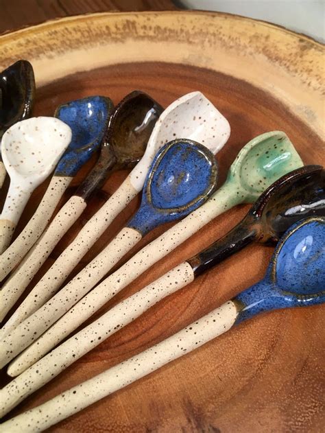 Small Ceramic Spoon | Etsy in 2020 | Ceramic spoons, Slab pottery, Pottery