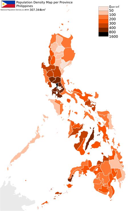 [Map] Population density map of the Philippines [2,000 × 3,120]. : r ...