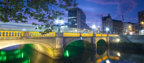 O'Connell Bridge is a road bridge spanning the River Liffey in Dublin, joining O'Connell Street ...