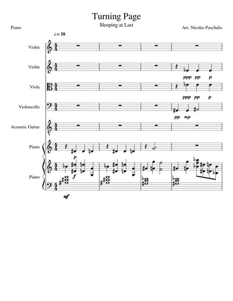 Turning Page Sheet music for Piano, Violin, Cello, Viola & more instruments (Orchestras ...