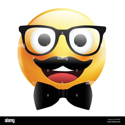 Cartoon man face glasses mustache hi-res stock photography and images ...