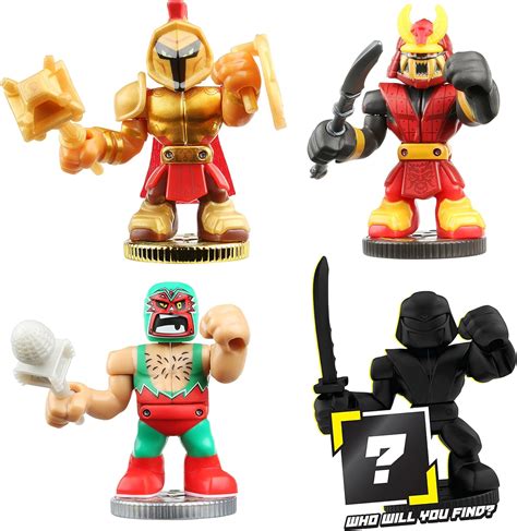 Akedo Ultimate Arcade Warrior Collector Pack Mini Battling Action Figures Ready, Fight, Split ...