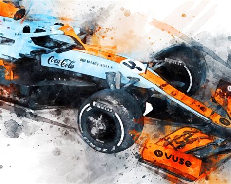 Mclaren Gulf Livery Mclaren F1 Car Poster Formula 1 Art Print - Etsy UK