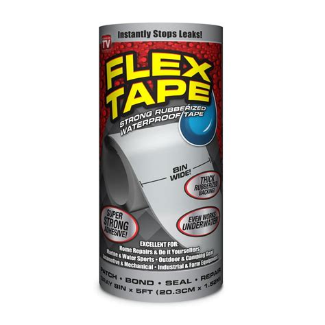 Flex Seal Flex Tape Strong Rubberized Waterproof Tape, Instantly Stops ...