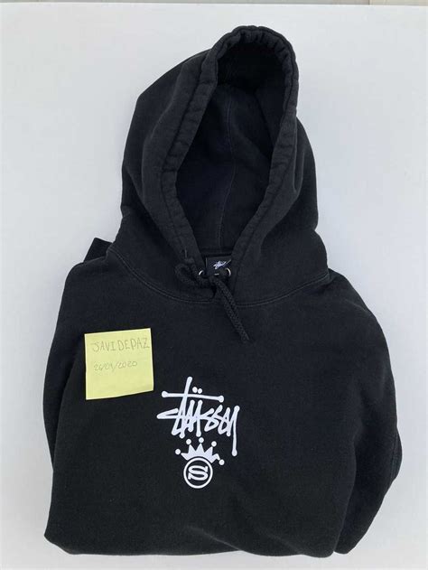 Stussy Stussy Black Crown Logo Hoodie - Gem