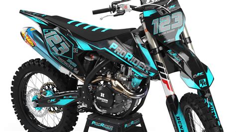 Custom dirt bike Graphics kit PRO RIDER DESIGN CA34X | custom-graphics-mx