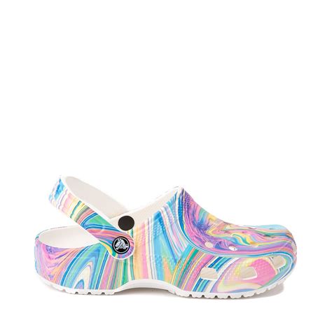 Crocs Classic Marble Clog - White / Marbled Pastel Multicolor ...