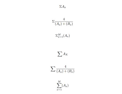 How to Create and use summation symbol in LaTeX