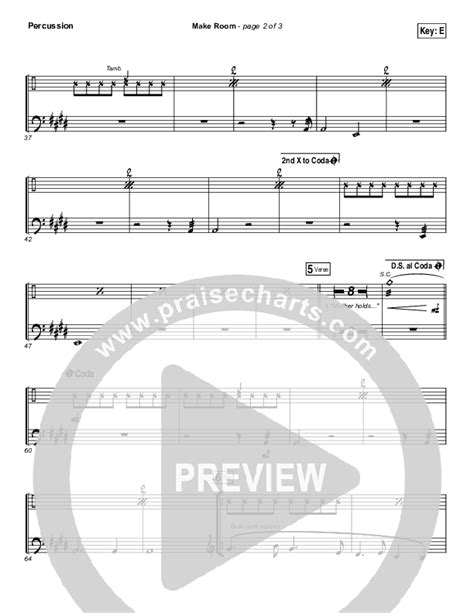 Make Room Percussion Sheet Music PDF (Casting Crowns / Matt Maher ...