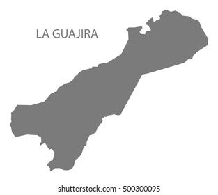 La Guajira Colombia Map Grey Stock Vector (Royalty Free) 500300095 ...