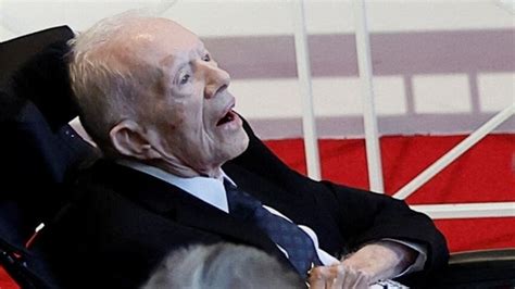 Ex US president Jimmy Carter, 99, makes rare appearance for wife's ...