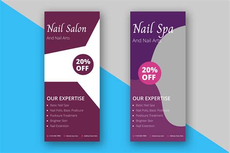 Nail Salon Service Roll Up Banner Design Graphic by Venture Studio · Creative Fabrica