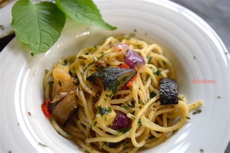 Snail Pasta Stir Fry - Afrolems Nigerian Food Blog