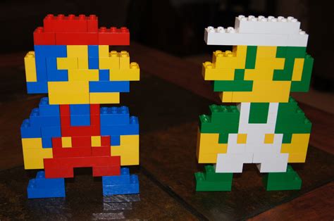 Lego Mario and Luigi by Adam | Lego activities, Lego projects, Lego super mario