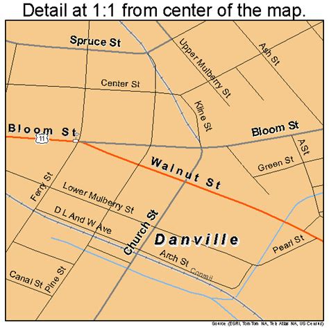 Danville Pennsylvania Street Map 4218136