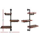 Artiss Display Shelves Bookshelf Pipe Shelf Rustic Industrial Floating ...