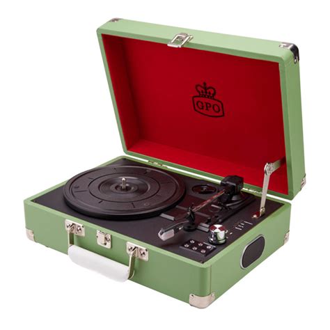 Buy Pastel Green GPO Attache Case Turntable | Rockit