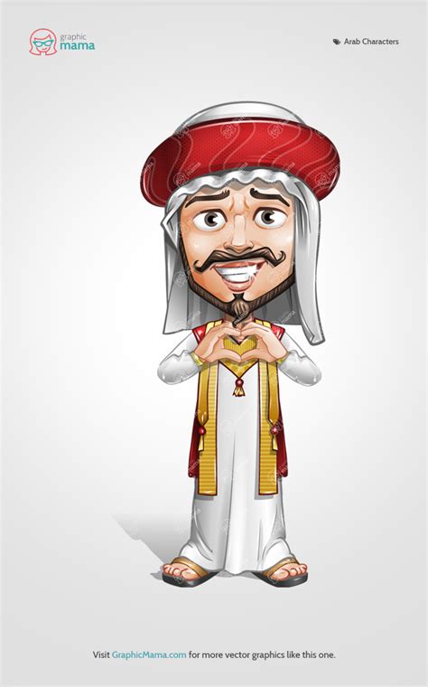 Traditional Arab Man Cartoon Vector Character | GraphicMama | Cartoon character design, Cartoons ...