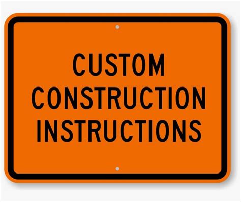 Custom Construction Sign - Orange Construction Sign PNG Image | Transparent PNG Free Download on ...