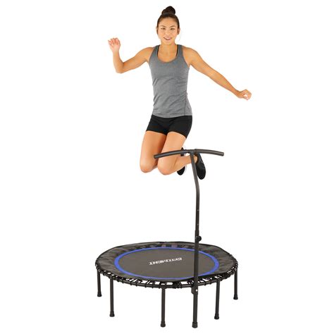 EFITMENT 45-in Fitness Trampoline Rebounder for Exercise with Handleba – ZooVaa