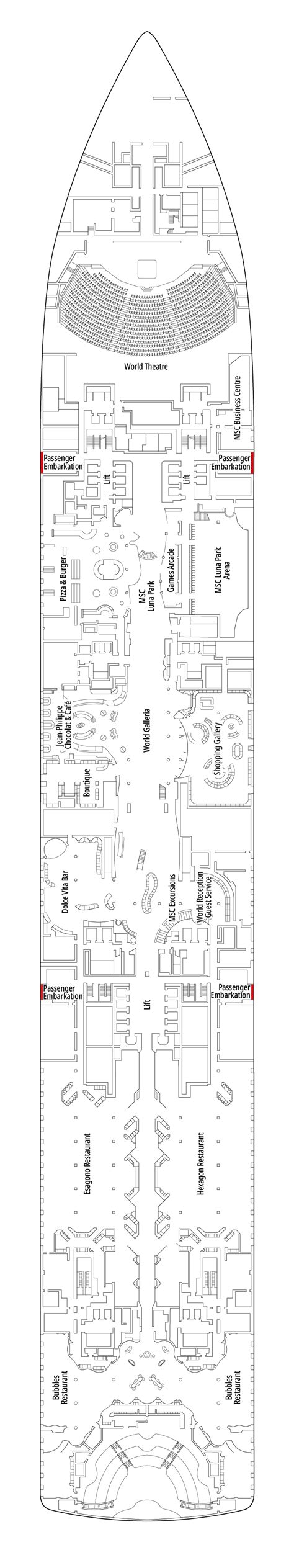 MSC World America – Deck Plans - Planet Cruise