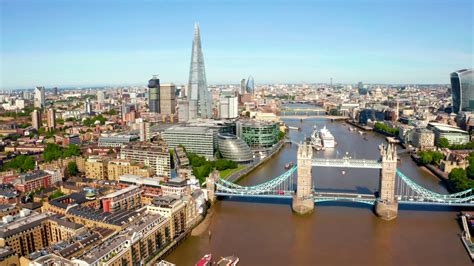 Stunning Aerial View Of London's Business Stock Footage SBV-336140415 ...