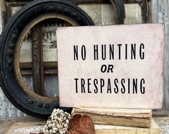 Antique No Trespassing Sign - Etsy