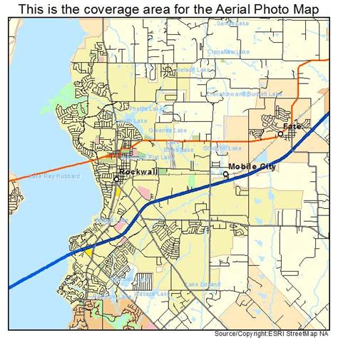 Aerial Photography Map of Rockwall, TX Texas