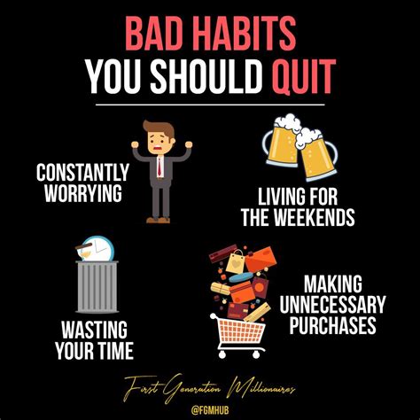 Bad Habits You Should Quit | Business motivation, Daily motivation, Motivation