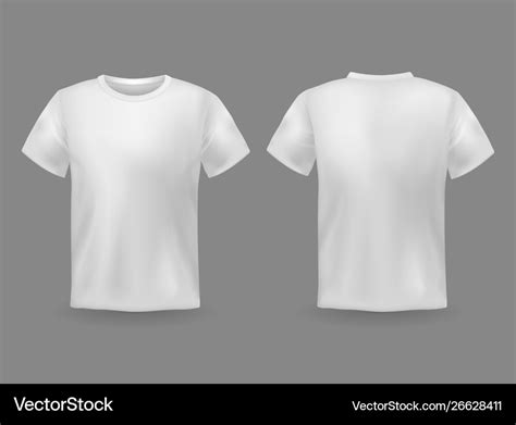 T-shirt mockup white 3d blank t-shirt front and Vector Image