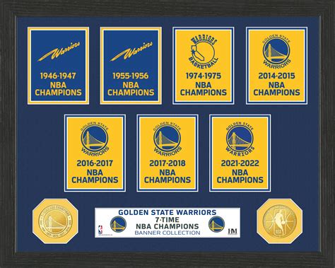 Golden State Warriors 7 Time Champions Banner Collection Photo Mint