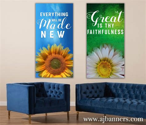 Church Wall Banners Set of 2 Full Color Banners Everything - Etsy