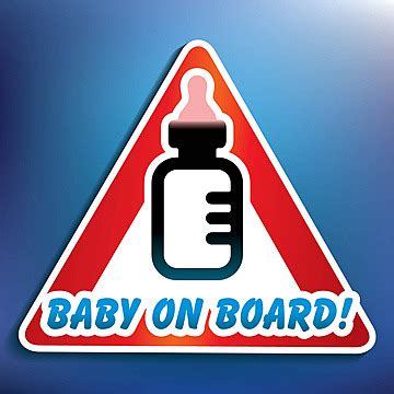 Baby On Board Sticker Transportation Sticker Safety Vector ...