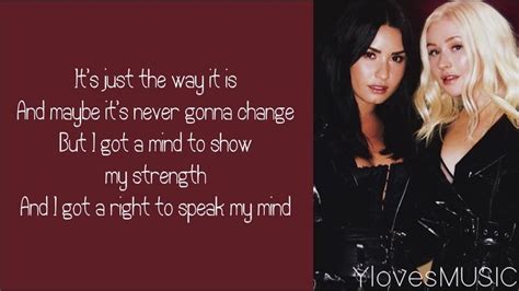 Christina Aguilera ft. Demi Lovato - Fall In Line (Lyrics) | Christina aguilera, Demi lovato ...